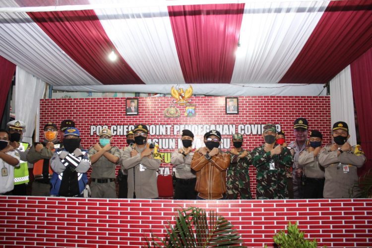 Dandim 0833 Kota Malang Dan Forkopimda Kota Malang Kunjungi 2 Pos Check Point Pencegahan Covid-19