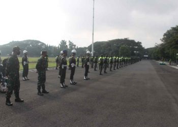 Dandim 0833 Pimpin Apel Persiapan Pasukan TNI Untuk Pengamanan PSBB Kota Malang