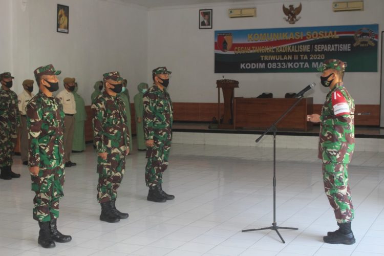 Serah Terima Jabatan Pasi Ops dan Pa Sandi Kodim 0833 Kota Malang
