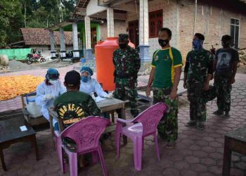 Satgas TMMD Ke 108 Di Tulungagung Jalani Rapid Test Covid-19