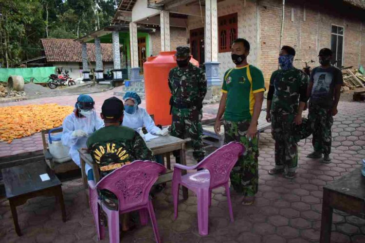 Satgas TMMD Ke 108 Di Tulungagung Jalani Rapid Test Covid-19