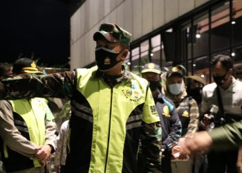 Denda Rp.100 Ribu Bagi Yang Tidak Memakai Masker Di Kota Malang Sore Ini Diberlakukan