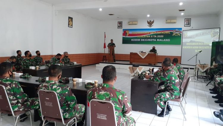 Kasdim 0833 Kota Malang Buka Kegiatan Inventarisasi Data Satkowil