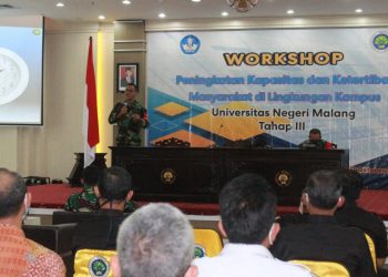 Satpam UM Ikuti Bimtek Bersama Kasdim 0833 Kota Malang