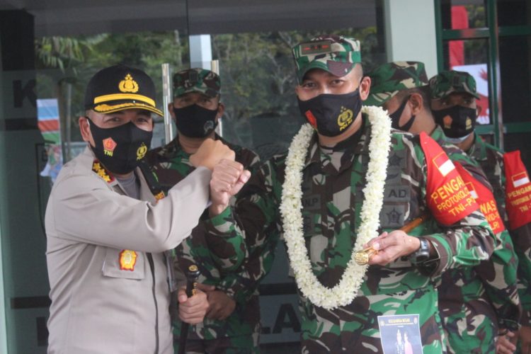 Personel Polresta Malang ‘Gruduk’ Makodim 0833 Kota Malang