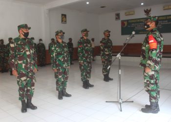 Kasdim 0833 Pimpin Upacara Pemberangkatan Tugas Personel