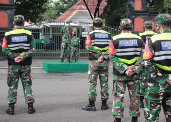 Penyebaran Covid-19 Meningkat, Dandim 0833 Pimpin Apel Opsgakplin