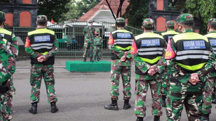 Penyebaran Covid-19 Meningkat, Dandim 0833 Pimpin Apel Opsgakplin