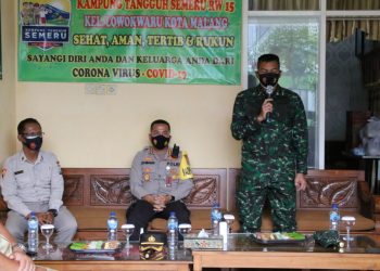 Sosialisasikan PPKM Dan Vaksinasi, Dandim 0833 Dan Kapolresta Malang Kunjungi Kampung Tangguh