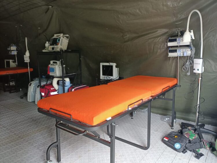 Tenda Rumah Sakit Lapangan Yonkes 2/Divif 2 Kostrad Siap Tangani Pasien Covid – 19