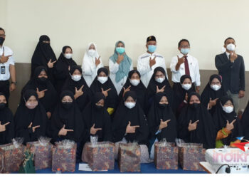 Kegiatan Khataman Al Quran dan Santunan Para Hafidz di Vokasi Universitas Brawijaya siang tadi, Senin (31/01/2022)