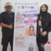 Penulis Novel 'Tak kenal Maka Ta'aruf' Mim yudiarto bersama Whida Rositama, M.Hum seorang dosen fakultas Humaniora UIN Maliki Malang yang menjadi penulis Skenario Film Layar Lebar yang diadaptasi dari novel tersebut (Foto : Redaksi)