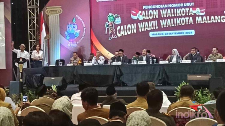 Pasangan Sam HC-Mbak ganis usai mendapatkan Nomor urut 2 dalam Pilkada Kota Malang tahun 2024 ini (Foto : Red)