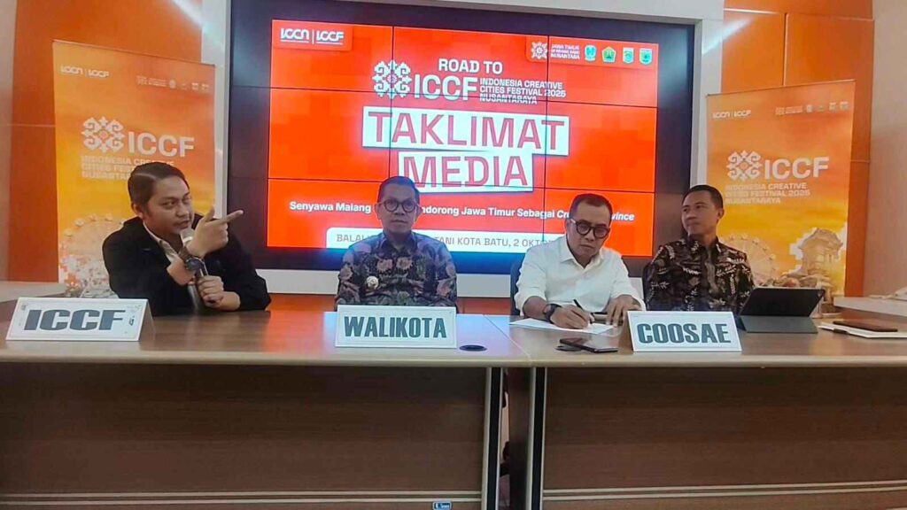 Ketua OC ICCF 2025, Sam Vicky Arief H. Saat memberikan keterangan kepada awak media sore tadi (Foto : Red)